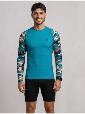 Férfi funkcionális tömörítés T -piró prémium ALTISPORT VOJ/ALM038TR03 KEROZIN/BARNA