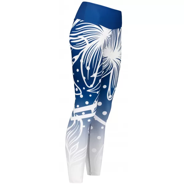  Női hosszú, prémium funkcionális leggings ALTISPORT VOJ/ALW045LEG01 SÖTÉTKÉK/FEHÉR 