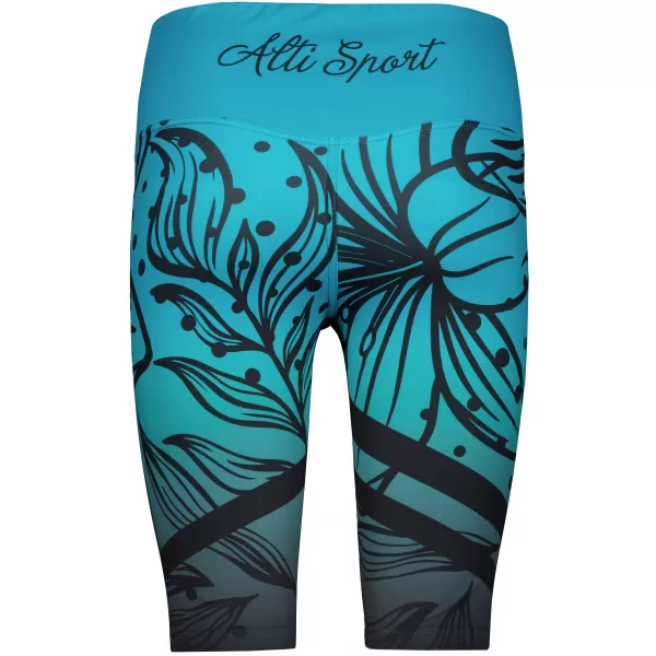  Női prémium funkcionális leggings térd felett ALTISPORT VOJ/ALW045LEG02 SMARAGD/FEKETE 
