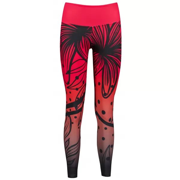  Női hosszú, prémium funkcionális leggings ALTISPORT VOJ/ALW045LEG01 PIROS ÉS FEKETE 