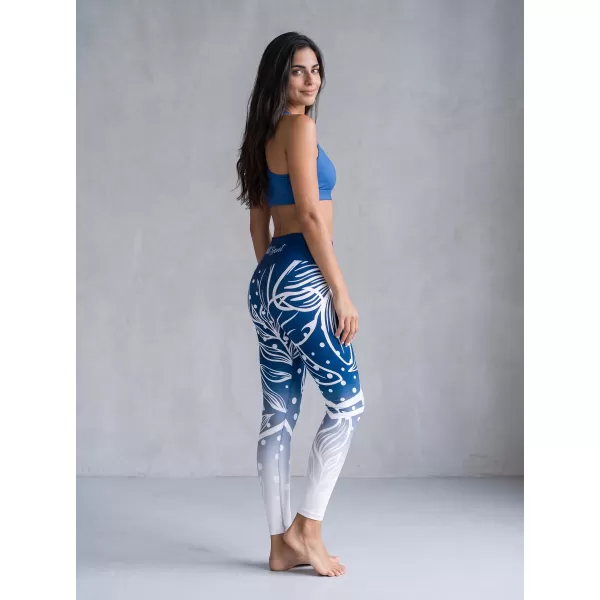 Női hosszú, prémium funkcionális leggings ALTISPORT VOJ/ALW045LEG01 SÖTÉTKÉK/FEHÉR 