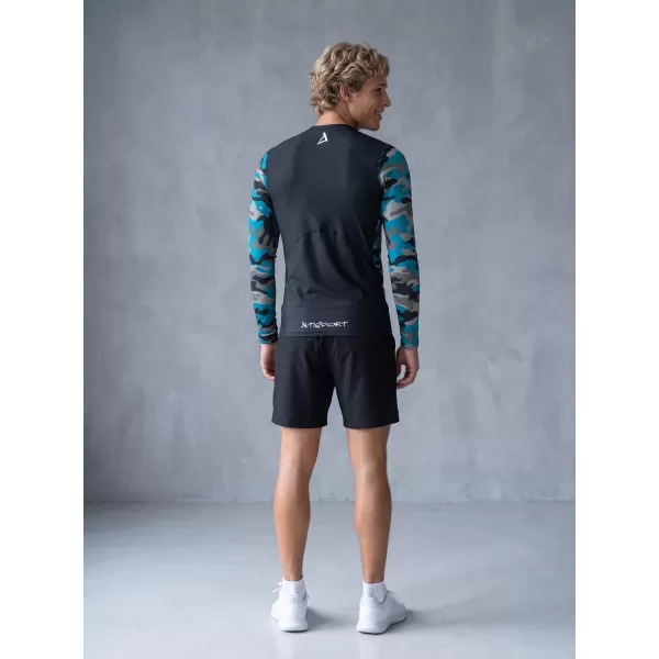  Férfi funkcionális tömörítés T -piró prémium ALTISPORT VOJ/ALM038TR03 KEROZIN/FEKETE 