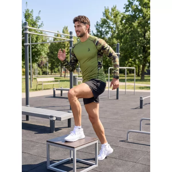  Férfi funkcionális tömörítés T -piró prémium ALTISPORT VOJ/ALM038TR03 ZÖLD/KHAKI 