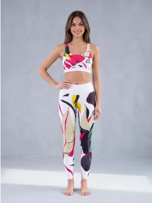 Női hosszú, prémium funkcionális leggings ALTISPORT VOJ/ALW042LEG01 FEHÉR