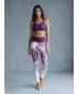 Női hosszú, prémium funkcionális leggings ALTISPORT VOJ/ALW045LEG01 LILA/FEHÉR