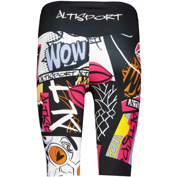  Női prémium funkcionális leggings térd felett ALTISPORT VOJ/ALW041LEG02 FEKETE 