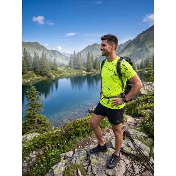  Férfi funkcionális prémium póló ALTISPORT VOJ/ALM034TR01 NEON SÁRGA 