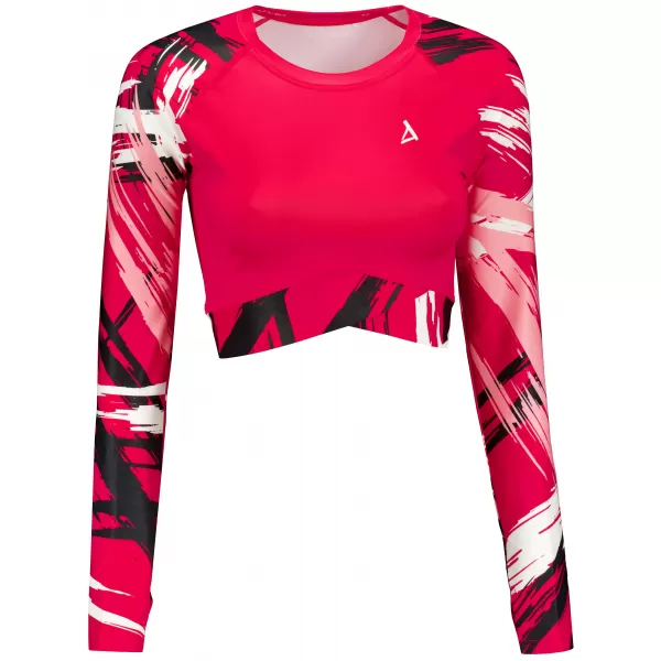  Női prémium, hosszú ujjú funkcionális crop felső ALTISPORT VOJ/ALW039TR04 VIVA MAGENTA 