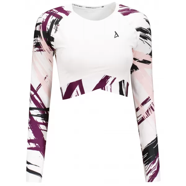  Női prémium, hosszú ujjú funkcionális crop felső ALTISPORT VOJ/ALW039TR04 FEHÉR 