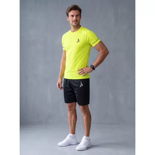  Férfi prémium rövid ujjú funkcionális kompressziós póló ALTISPORT VOJ/ALM000TR04 NEON SÁRGA 