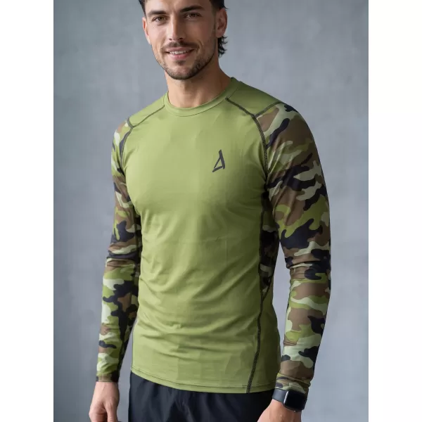  Férfi funkcionális tömörítés T -piró prémium ALTISPORT VOJ/ALM038TR03 ZÖLD/KHAKI 