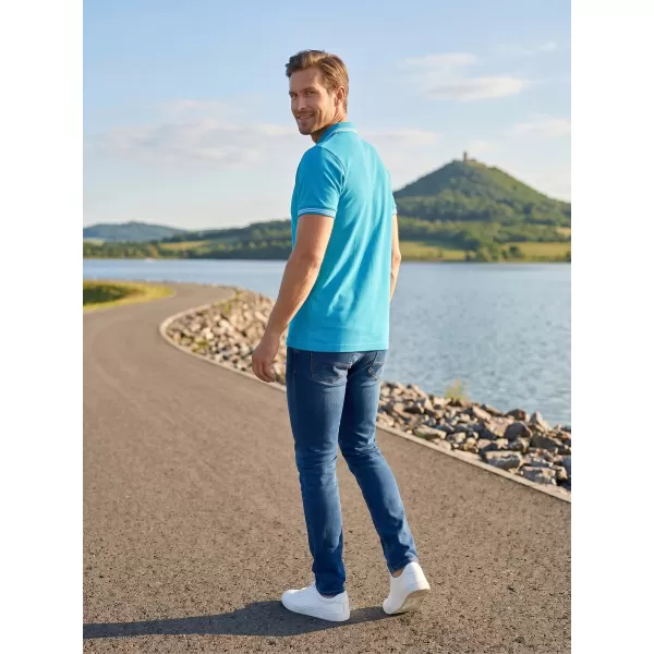  Férfi póló gallérral ALTISPORT NoPrint NP/ALM912 TÜRKIZ 