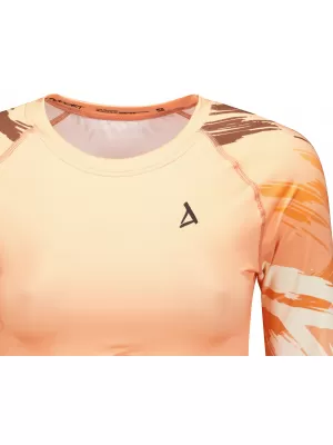 Női prémium, hosszú ujjú funkcionális crop felső ALTISPORT VOJ/ALW039TR04 NARANCS