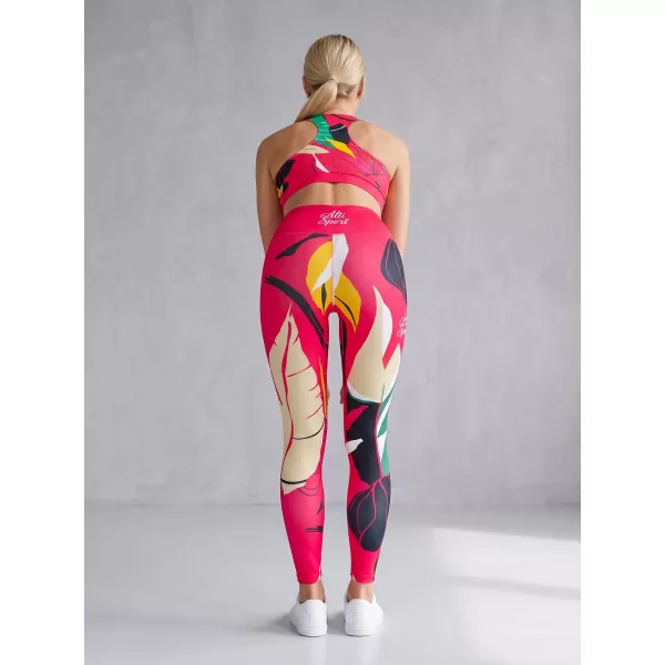  Női hosszú, prémium funkcionális leggings ALTISPORT VOJ/ALW042LEG01 RÓZSASZÍN 