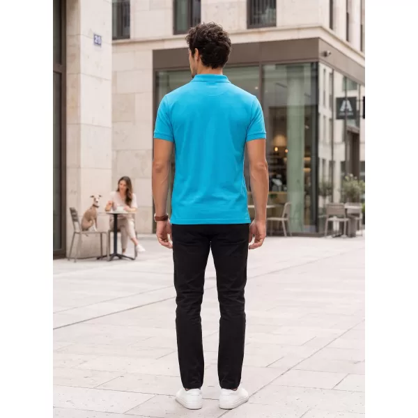  Férfi póló gallérral ALTISPORT NoPrint NP/ALM302 TÜRKIZ 