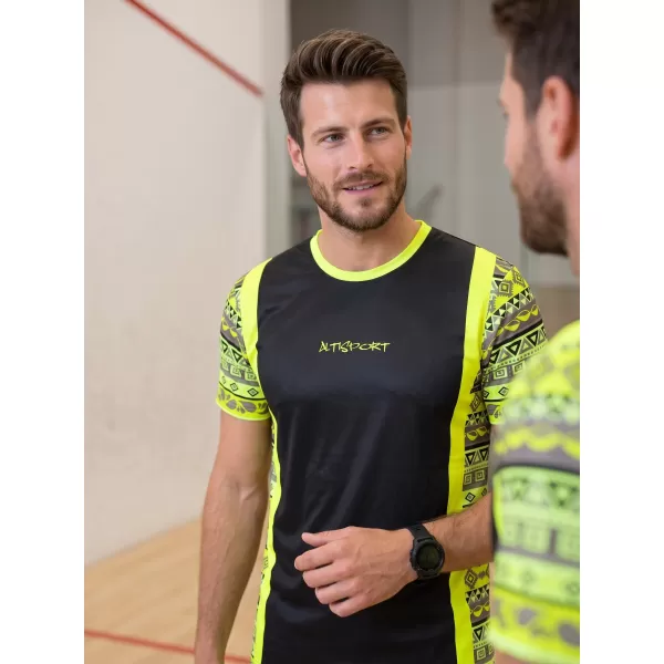  Férfi funkcionális prémium póló ALTISPORT VOJ/ALM043TR01 NEON SÁRGA 