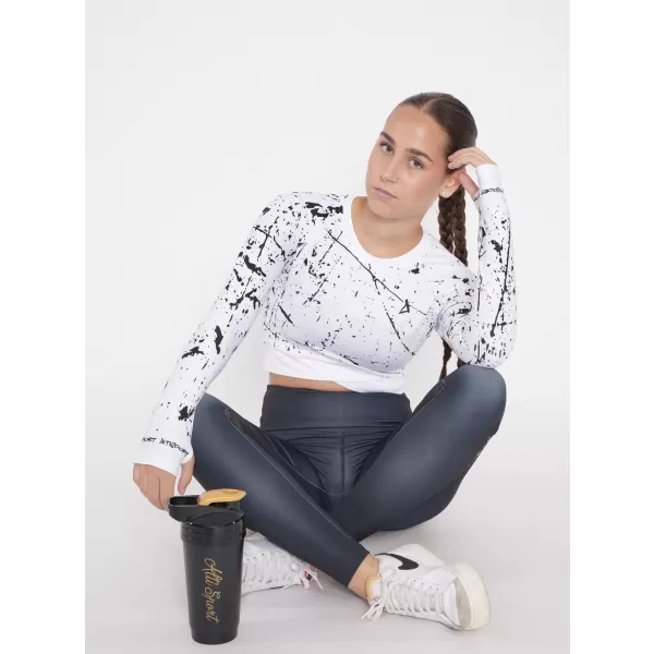  Női prémium, hosszú ujjú funkcionális crop felső ALTISPORT VOJ/ALW034TR04 FEHÉR 