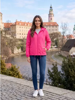 Női kabát ALTISPORT NoPrint NP/ALW1311NJ VILÁGOS RÓZSASZÍN