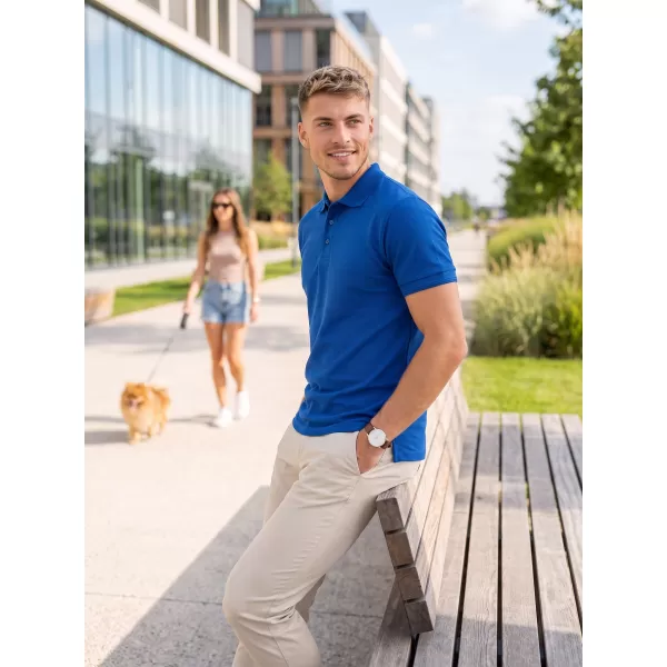  Férfi póló gallérral ALTISPORT NoPrint NP/ALM302 KIRÁLYKÉK 