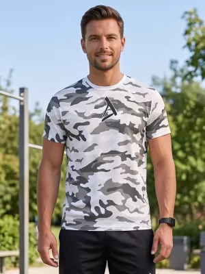 Férfi funkcionális prémium póló ALTISPORT VOJ/ALM038TR01 FEHÉR
