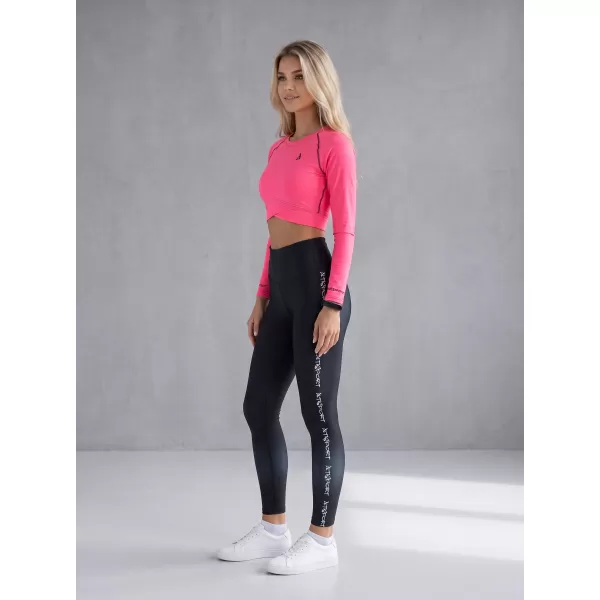  Női prémium, hosszú ujjú funkcionális crop felső ALTISPORT VOJ/ALW000TR04 FLUO RÓZSASZÍN 