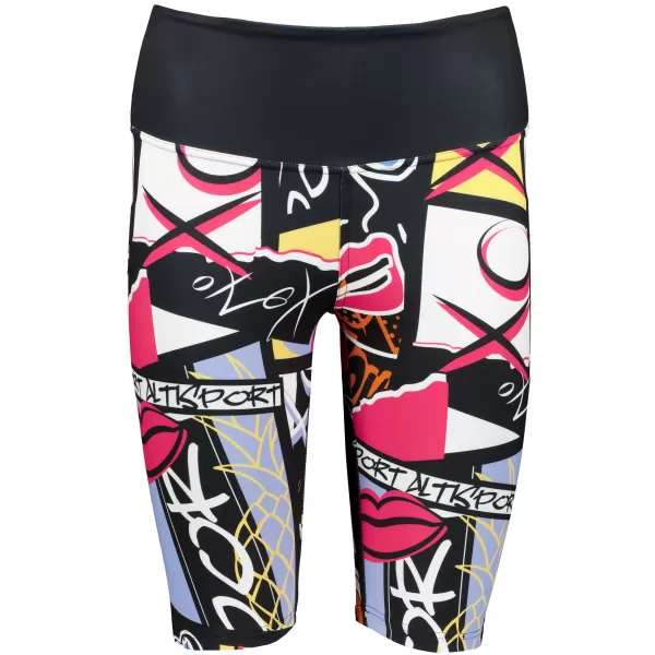  Női prémium funkcionális leggings térd felett ALTISPORT VOJ/ALW041LEG02 FEKETE 