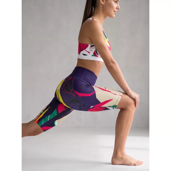  Női prémium funkcionális leggings térd felett ALTISPORT VOJ/ALW042LEG02 SÖTÉTKÉK 