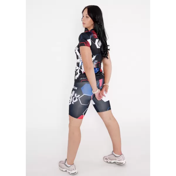  Női prémium funkcionális leggings térd felett ALTISPORT VOJ/ALW036LEG02 HEXA FEKETE 