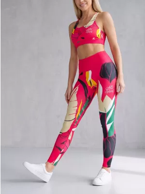 Női hosszú, prémium funkcionális leggings ALTISPORT VOJ/ALW042LEG01 RÓZSASZÍN