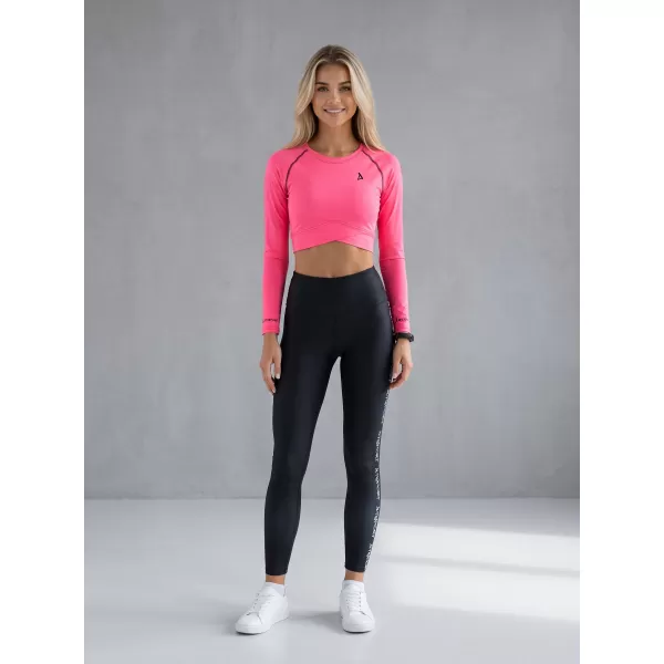  Női prémium, hosszú ujjú funkcionális crop felső ALTISPORT VOJ/ALW000TR04 FLUO RÓZSASZÍN 