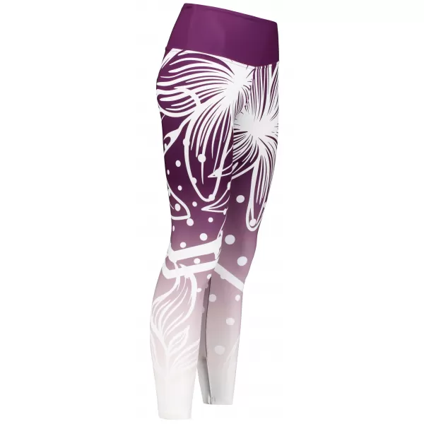  Női hosszú, prémium funkcionális leggings ALTISPORT VOJ/ALW045LEG01 LILA/FEHÉR 