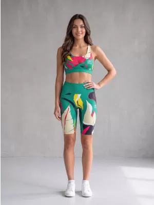 Női prémium funkcionális leggings térd felett ALTISPORT VOJ/ALW042LEG02 ZÖLD