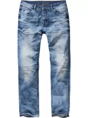 Nadrág BRANDIT WILL WASHED BD1015 KÉK MOSOTT