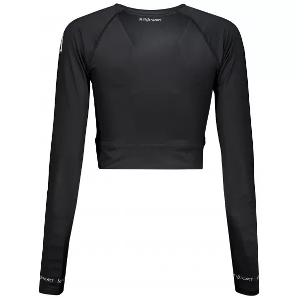  Női prémium, hosszú ujjú funkcionális crop felső ALTISPORT VOJ/ALW000TR04 FEKETE 