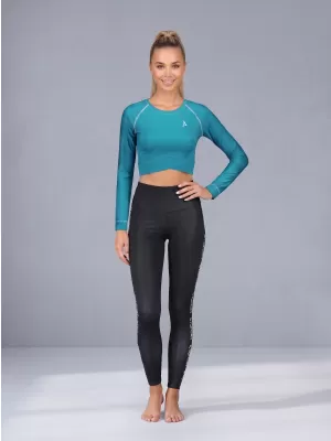 Női prémium, hosszú ujjú funkcionális crop felső ALTISPORT VOJ/ALW000TR04 KEROZIN