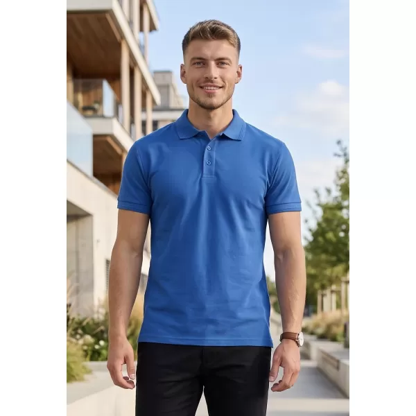  Férfi póló gallérral ALTISPORT NoPrint NP/ALM302 AZÚRKÉK 