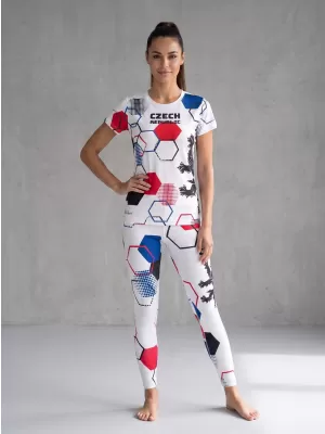 Női hosszú, prémium funkcionális leggings ALTISPORT VOJ/ALW036LEG01 HEXA FEHÉR