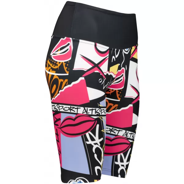  Női prémium funkcionális leggings térd felett ALTISPORT VOJ/ALW041LEG02 FEKETE 