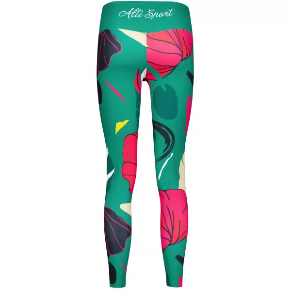  Női hosszú, prémium funkcionális leggings ALTISPORT VOJ/ALW042LEG01 ZÖLD 