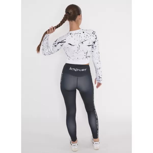  Női prémium, hosszú ujjú funkcionális crop felső ALTISPORT VOJ/ALW034TR04 FEHÉR 