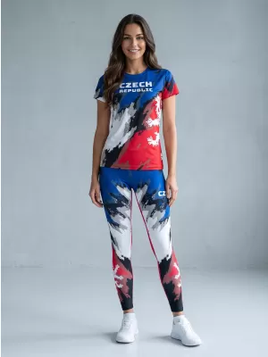 Női hosszú, prémium funkcionális leggings ALTISPORT VOJ/ALW036LEG01 CSÍKOK