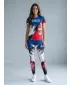 Női hosszú, prémium funkcionális leggings ALTISPORT VOJ/ALW036LEG01 CSÍKOK