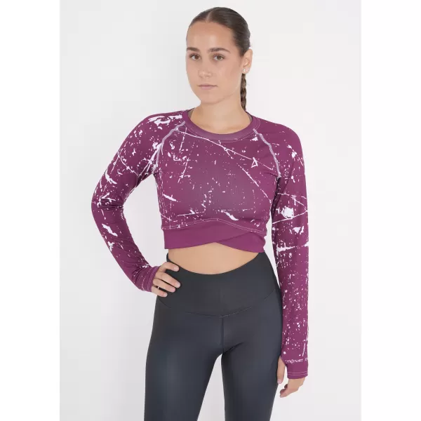  Női prémium, hosszú ujjú funkcionális crop felső ALTISPORT VOJ/ALW034TR04 FUKSZIA 