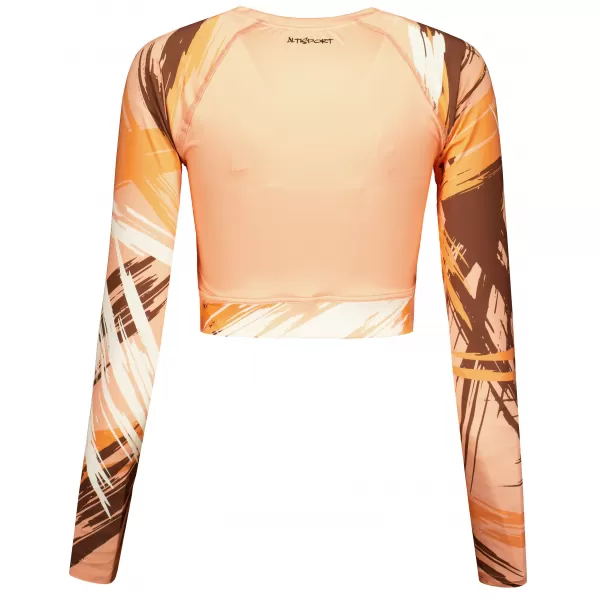  Női prémium, hosszú ujjú funkcionális crop felső ALTISPORT VOJ/ALW039TR04 NARANCS 
