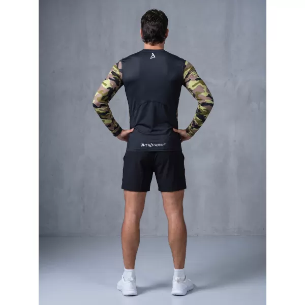  Férfi funkcionális tömörítés T -piró prémium ALTISPORT VOJ/ALM038TR03 FEKETE -ZÖLD 