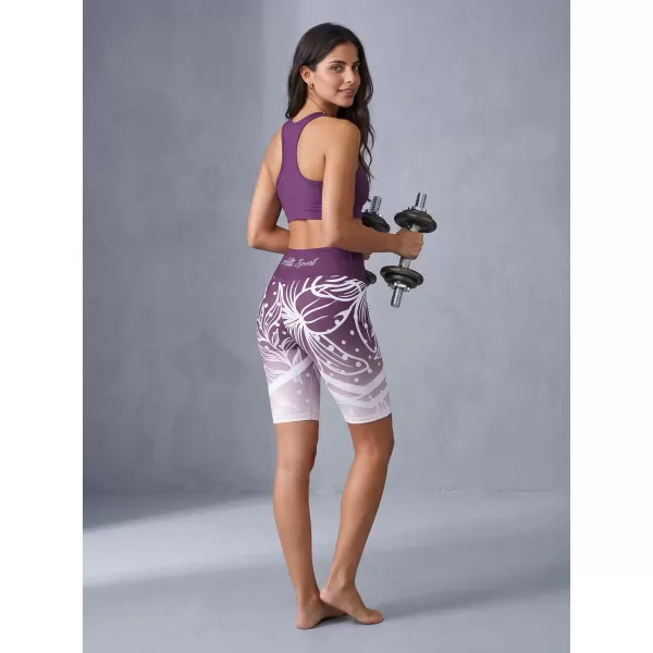  Női prémium funkcionális leggings térd felett ALTISPORT VOJ/ALW045LEG02 LILA/FEHÉR 