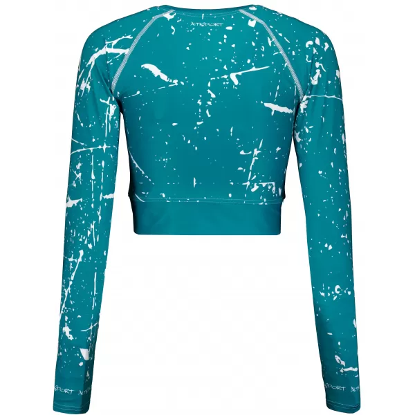  Funkcionális női crop felső, hosszú ujjú prémium minőségű ALTISPORT VOJ/ALW034TR04 SMARAGD 