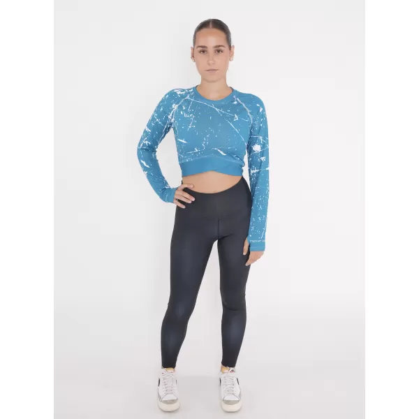  Funkcionális női crop felső, hosszú ujjú prémium minőségű ALTISPORT VOJ/ALW034TR04 SMARAGD 