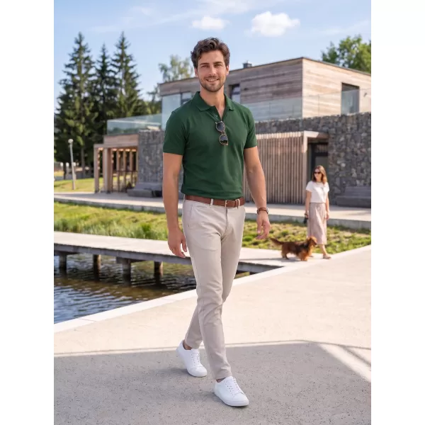  Férfi póló gallérral ALTISPORT NoPrint NP/ALM302 ÜVEG ZÖLD 