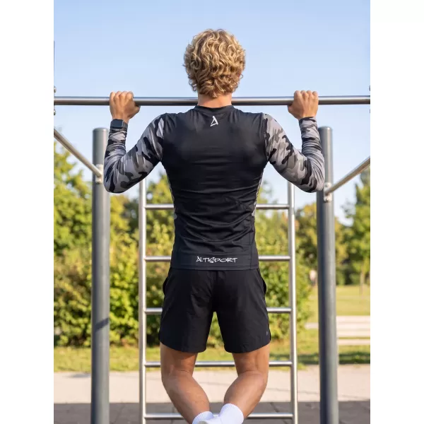 Férfi funkcionális tömörítés T -piró prémium ALTISPORT VOJ/ALM038TR03 SZÜRKE 